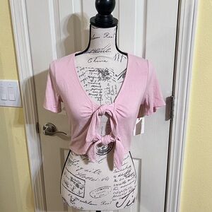 CLEARANCE- Open Edit Tie-Front Top